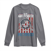 Veteran US Air Force Retired Long Sleeve Shirt Vintage American Flag