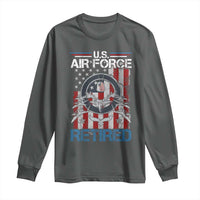 Veteran US Air Force Retired Long Sleeve Shirt Vintage American Flag