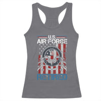 Veteran US Air Force Retired Racerback Tank Top Vintage American Flag