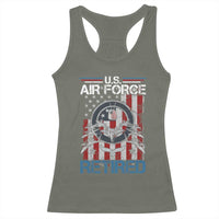 Veteran US Air Force Retired Racerback Tank Top Vintage American Flag