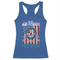 Veteran US Air Force Retired Racerback Tank Top Vintage American Flag