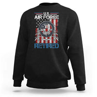 Veteran US Air Force Retired Sweatshirt Vintage American Flag