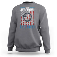 Veteran US Air Force Retired Sweatshirt Vintage American Flag