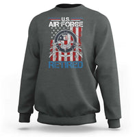 Veteran US Air Force Retired Sweatshirt Vintage American Flag