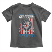 Veteran US Air Force Retired Toddler T Shirt Vintage American Flag