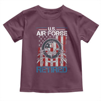 Veteran US Air Force Retired Toddler T Shirt Vintage American Flag