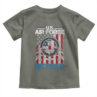 Veteran US Air Force Retired Toddler T Shirt Vintage American Flag
