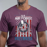 Veteran US Air Force Retired T Shirt Vintage American Flag