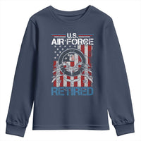 Veteran US Air Force Retired Youth Sweatshirt Vintage American Flag
