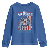 Veteran US Air Force Retired Youth Sweatshirt Vintage American Flag