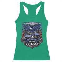 US Military Navy Veteran Racerback Tank Top It Cannot Be Inherited Nor Can It Be Purchased I Have Earned It
