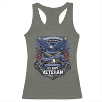 US Military Navy Veteran Racerback Tank Top It Cannot Be Inherited Nor Can It Be Purchased I Have Earned It