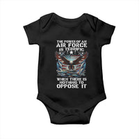 The Power Of An Air Force Is Terrific When There Is Nothing To Oppose It Baby Onesie Veteran Winston Churchill Quote