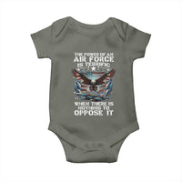 The Power Of An Air Force Is Terrific When There Is Nothing To Oppose It Baby Onesie Veteran Winston Churchill Quote