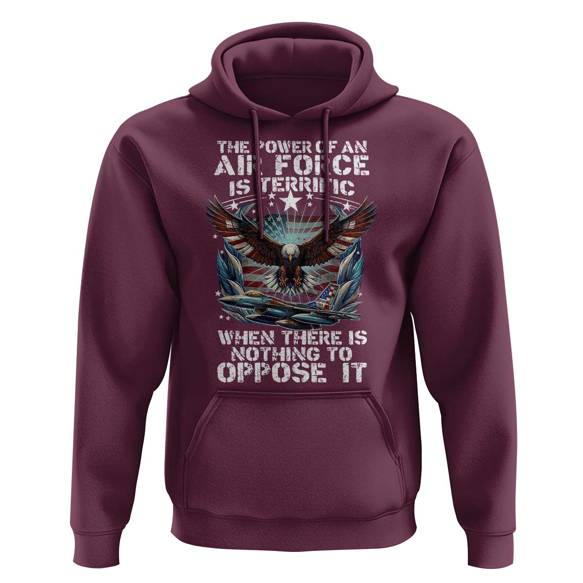 The Power Of An Air Force Is Terrific When There Is Nothing To Oppose It Hoodie Veteran Winston Churchill Quote