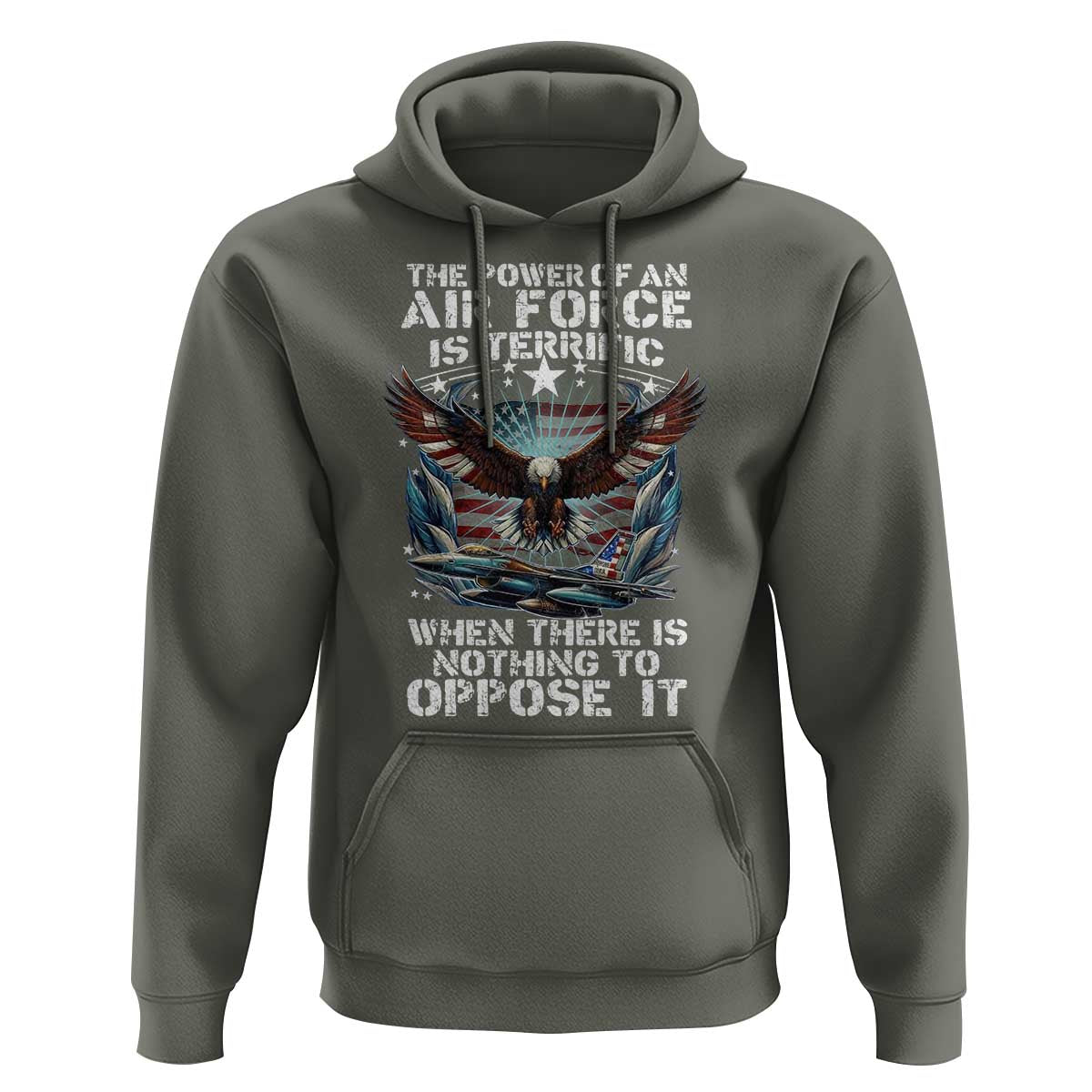 The Power Of An Air Force Is Terrific When There Is Nothing To Oppose It Hoodie Veteran Winston Churchill Quote