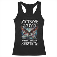 The Power Of An Air Force Is Terrific When There Is Nothing To Oppose It Racerback Tank Top Veteran Winston Churchill Quote