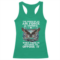 The Power Of An Air Force Is Terrific When There Is Nothing To Oppose It Racerback Tank Top Veteran Winston Churchill Quote
