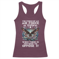 The Power Of An Air Force Is Terrific When There Is Nothing To Oppose It Racerback Tank Top Veteran Winston Churchill Quote