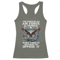 The Power Of An Air Force Is Terrific When There Is Nothing To Oppose It Racerback Tank Top Veteran Winston Churchill Quote