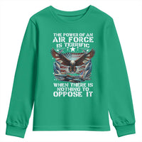 The Power Of An Air Force Is Terrific When There Is Nothing To Oppose It Youth Sweatshirt Veteran Winston Churchill Quote