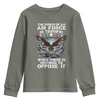 The Power Of An Air Force Is Terrific When There Is Nothing To Oppose It Youth Sweatshirt Veteran Winston Churchill Quote