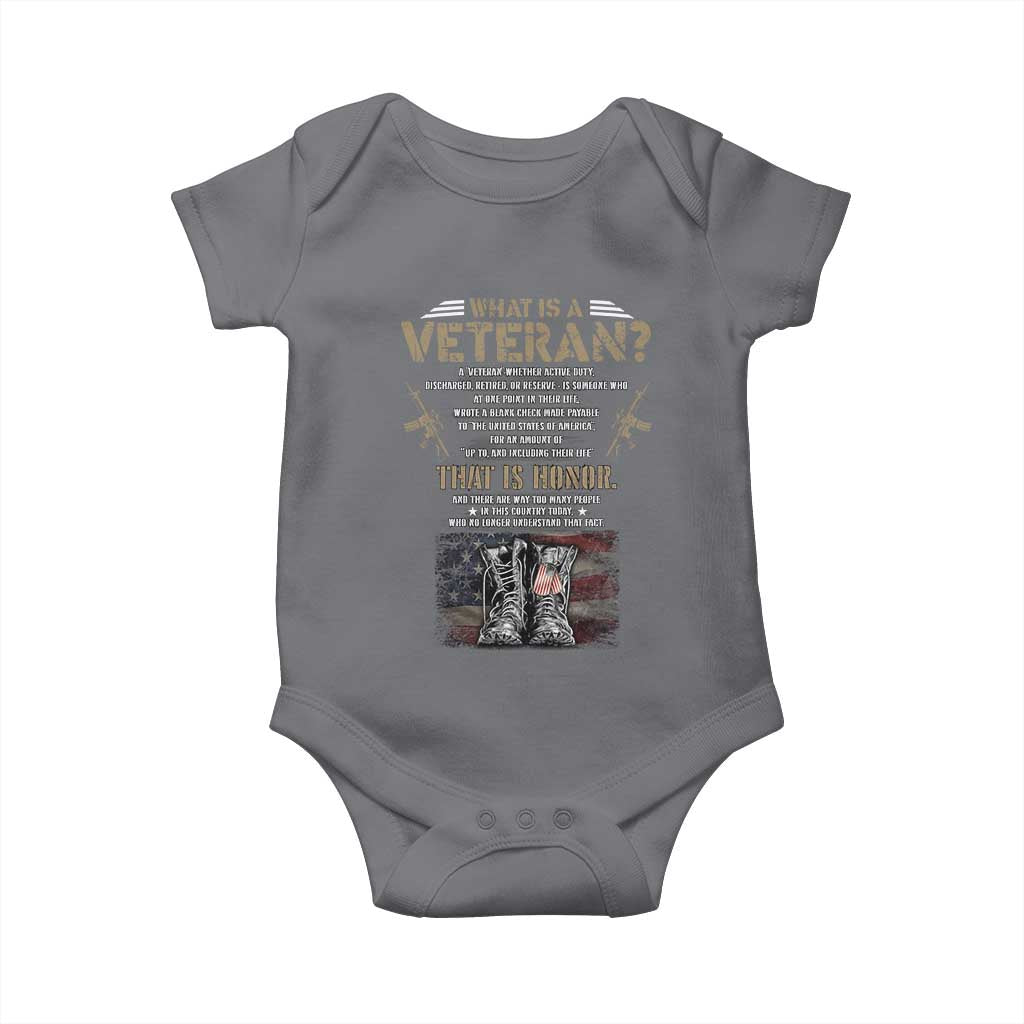 What Is A Veteran That Is Honor American Flag Baby Onesie Veteran's Day