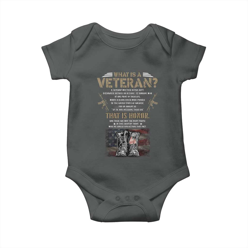 What Is A Veteran That Is Honor American Flag Baby Onesie Veteran's Day