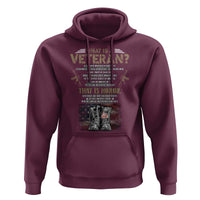 What Is A Veteran That Is Honor American Flag Hoodie Veteran's Day