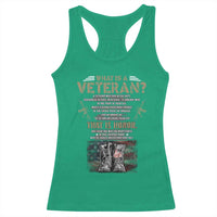 What Is A Veteran That Is Honor American Flag Racerback Tank Top Veteran's Day