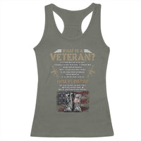 What Is A Veteran That Is Honor American Flag Racerback Tank Top Veteran's Day