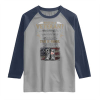 What Is A Veteran That Is Honor American Flag Raglan Shirt Veteran's Day