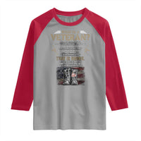What Is A Veteran That Is Honor American Flag Raglan Shirt Veteran's Day