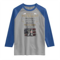 What Is A Veteran That Is Honor American Flag Raglan Shirt Veteran's Day