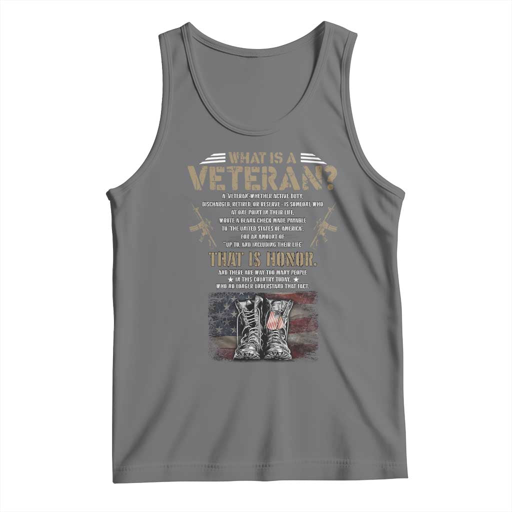 What Is A Veteran That Is Honor American Flag Tank Top Veteran's Day