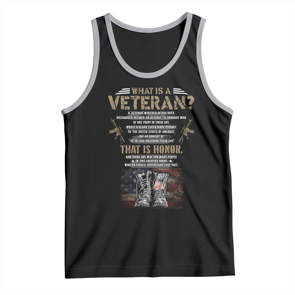 What Is A Veteran That Is Honor American Flag Tank Top Veteran's Day