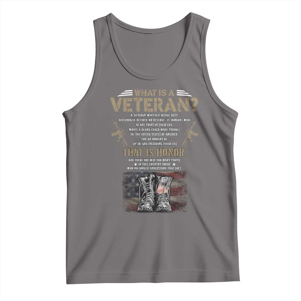What Is A Veteran That Is Honor American Flag Tank Top Veteran's Day