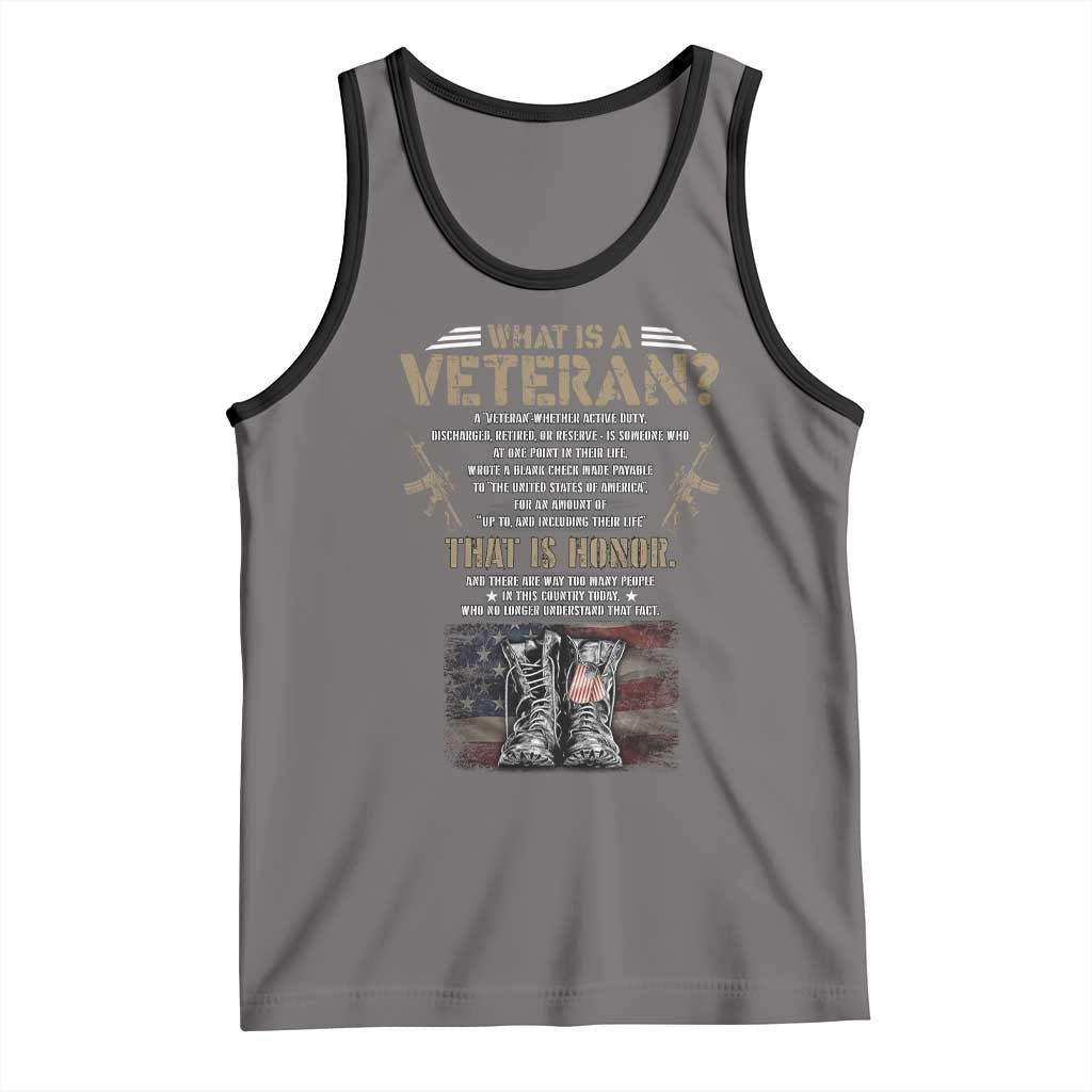 What Is A Veteran That Is Honor American Flag Tank Top Veteran's Day