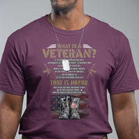 What Is A Veteran That Is Honor American Flag T Shirt Veteran's Day