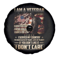I Am A Veteran I Served My Country If You Don't Like It I Don't Care Spare Tire Cover