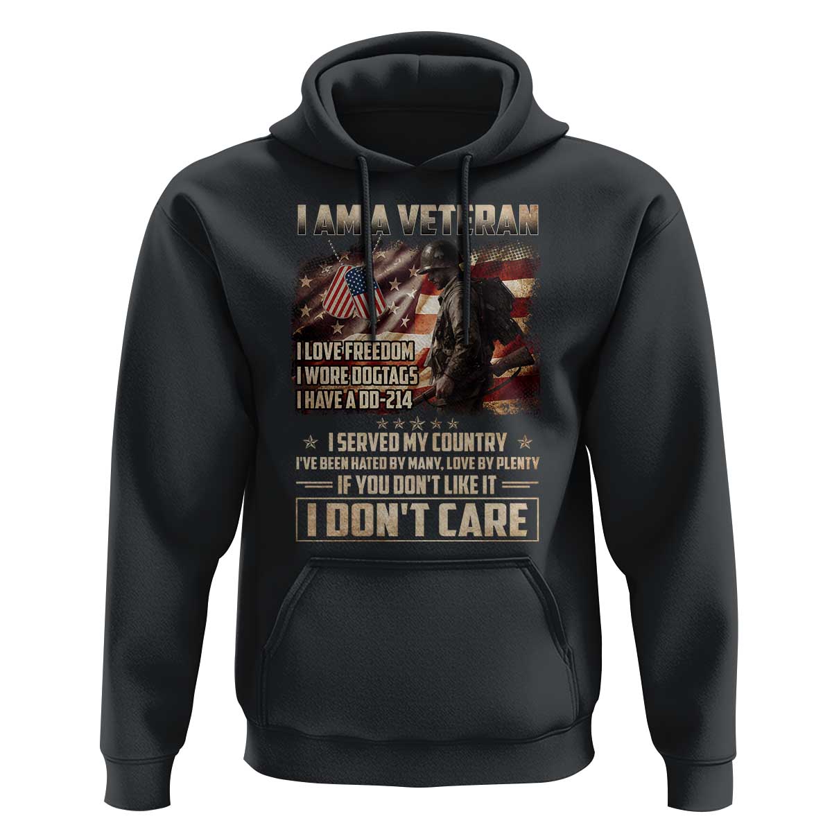 I Am A Veteran I Served My Country If You Don't Like It I Don't Care Hoodie