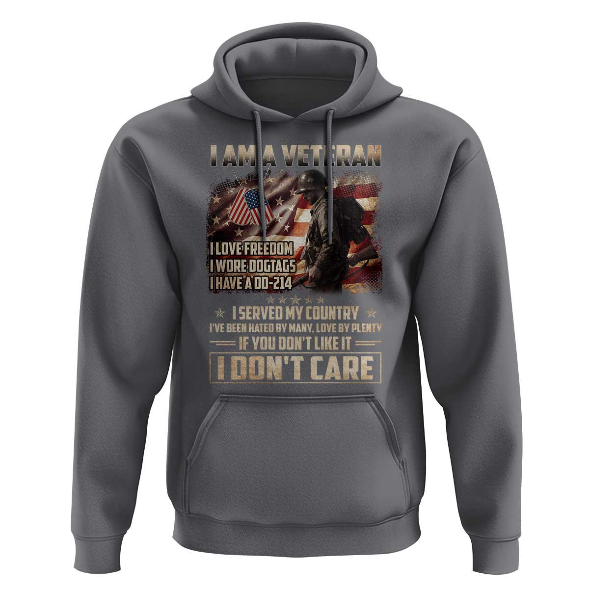 I Am A Veteran I Served My Country If You Don't Like It I Don't Care Hoodie