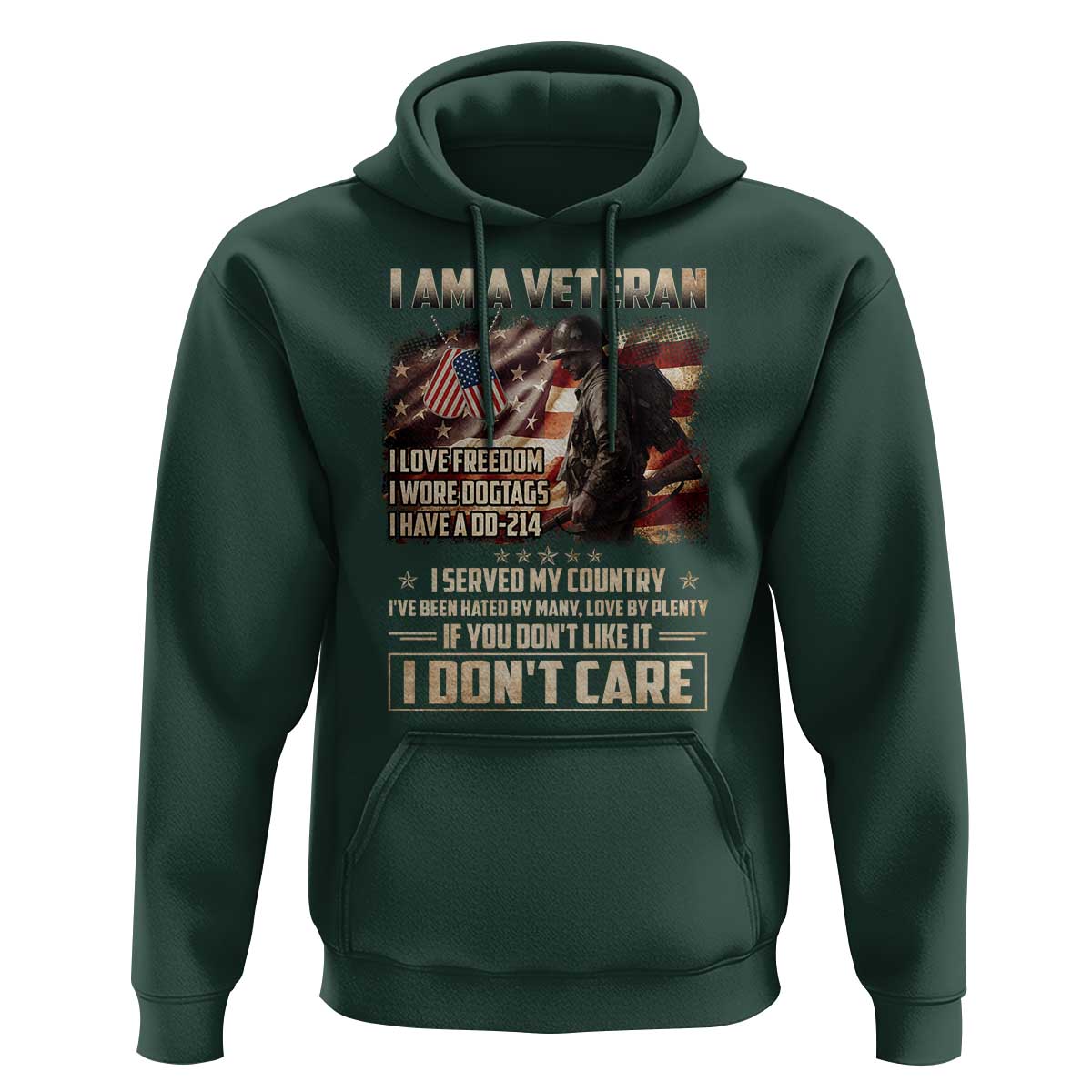 I Am A Veteran I Served My Country If You Don't Like It I Don't Care Hoodie