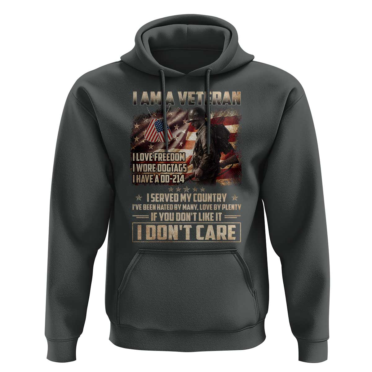 I Am A Veteran I Served My Country If You Don't Like It I Don't Care Hoodie