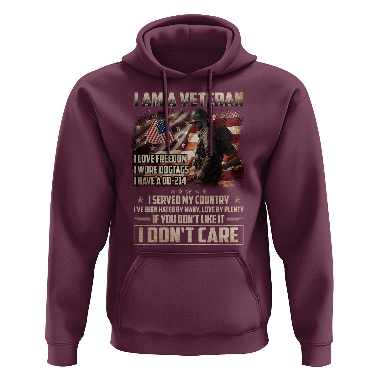 I Am A Veteran I Served My Country If You Don't Like It I Don't Care Hoodie
