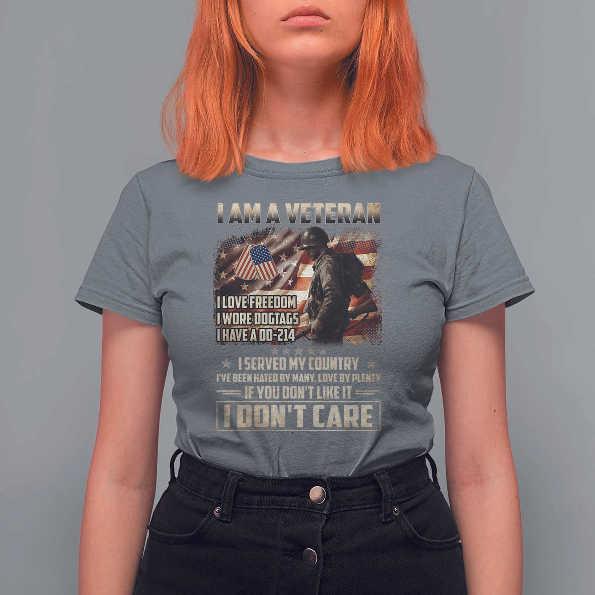 I Am A Veteran I Served My Country If You Don't Like It I Don't Care T Shirt For Women