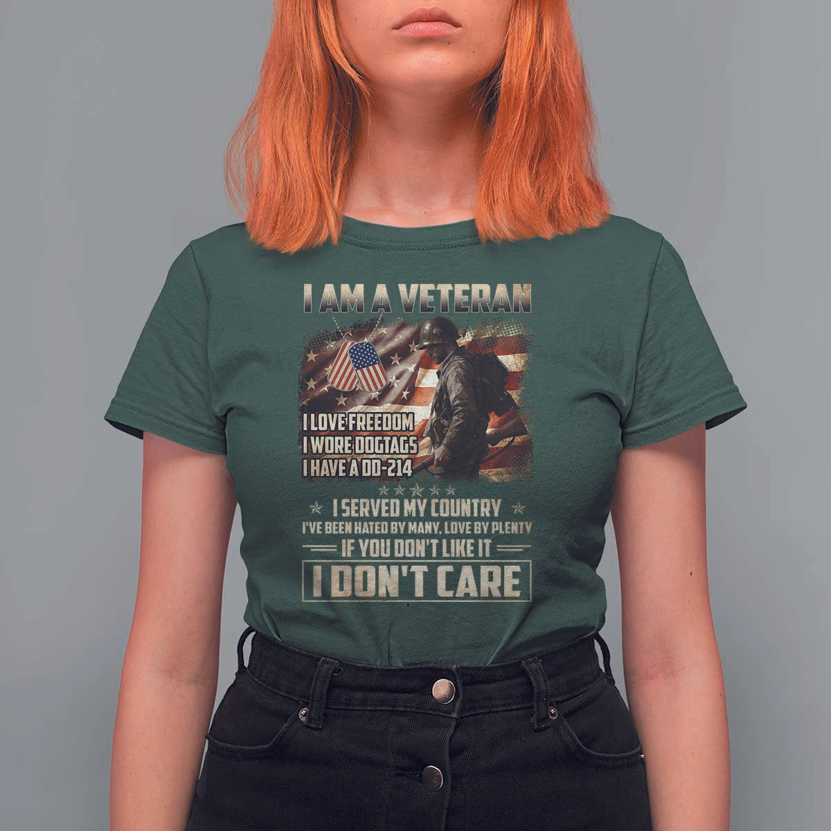 I Am A Veteran I Served My Country If You Don't Like It I Don't Care T Shirt For Women