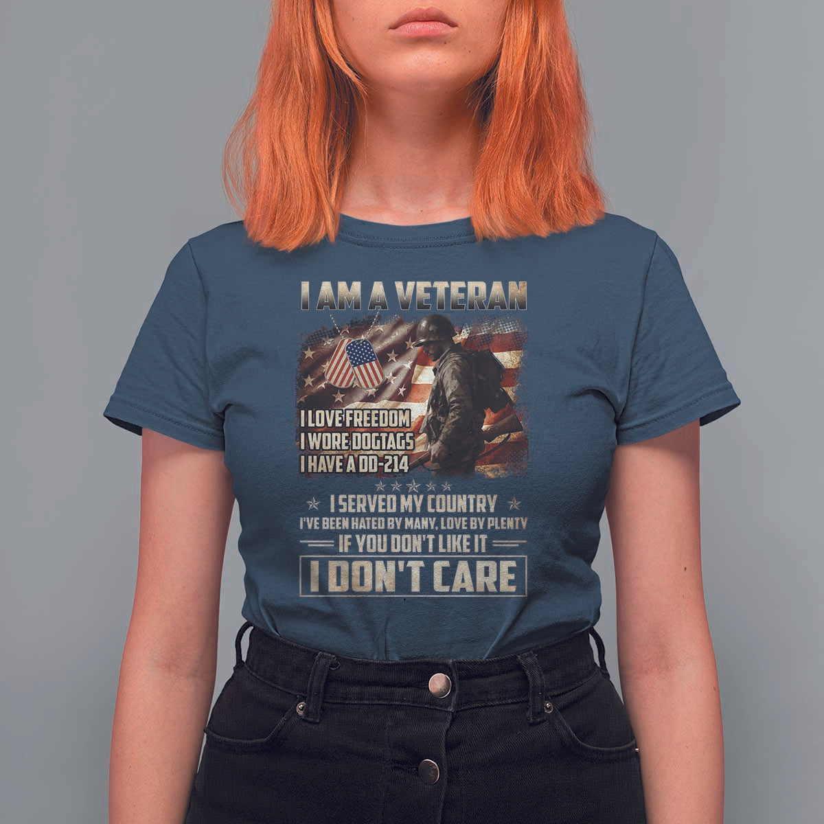 I Am A Veteran I Served My Country If You Don't Like It I Don't Care T Shirt For Women