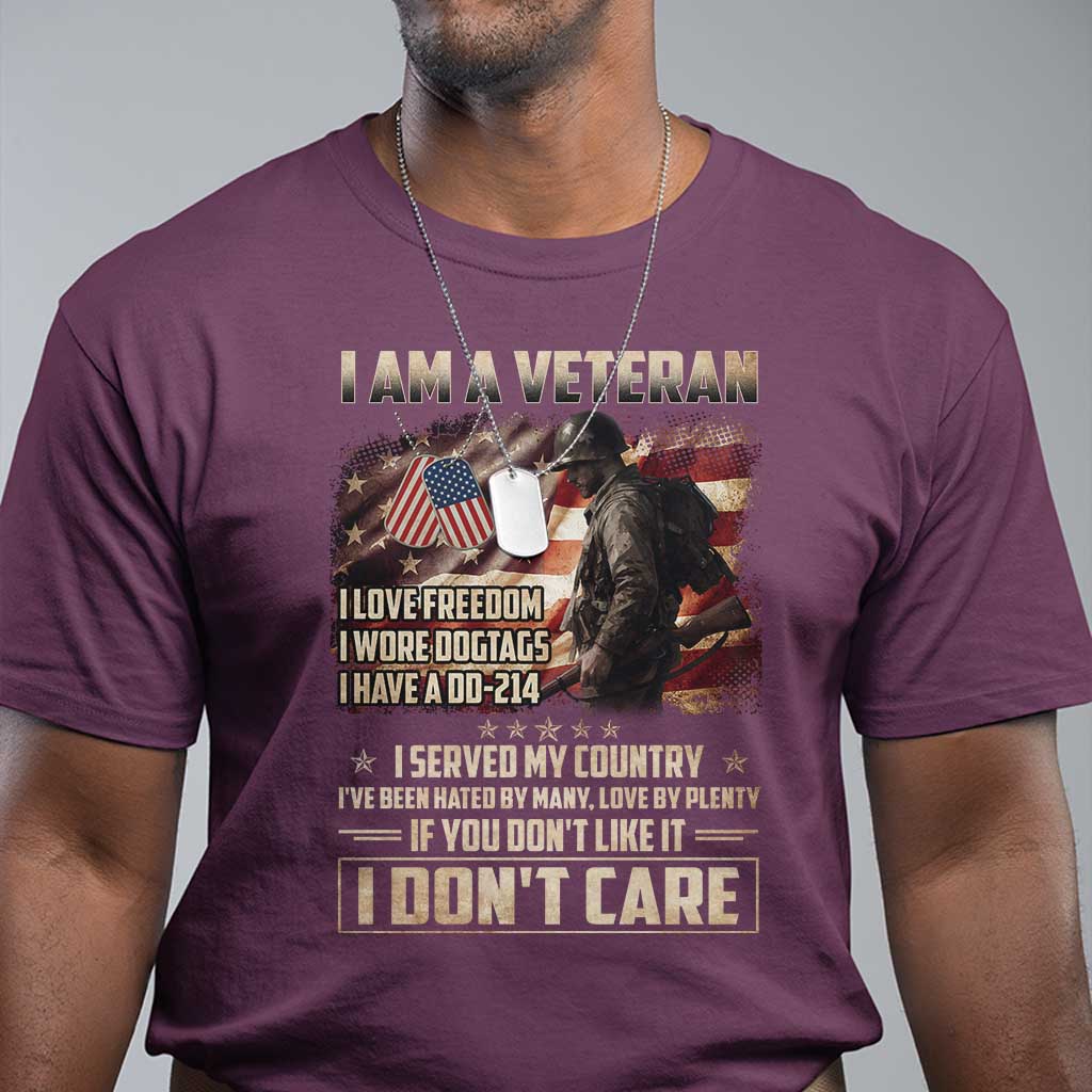 I Am A Veteran I Served My Country If You Don't Like It I Don't Care T Shirt