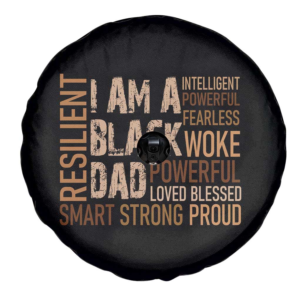 Funny I Am A Black Dad Spare Tire Cover Black History Month Father's Day